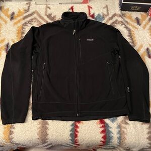 Patagonia Men’s Black R1 Regulator Waffle Fleece Polartec Full Zip Jacket Sz M